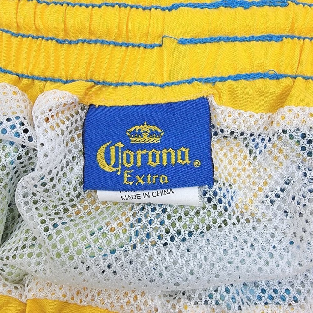 Corona Extra Beer Bottle Tropical Swim Trunks Board Shorts Mens Small Beach - Picture 8 of 12